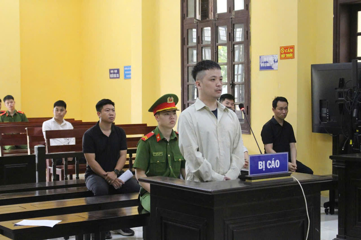 Lê Việt Hùng tại phiên tòa.