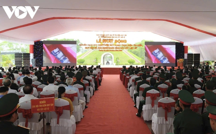 Lễ phát động “Chiến dịch 500 ngày đêm đẩy mạnh thực hiện tìm kiếm, quy tập và xác định danh tính hài cốt liệt sĩ”.