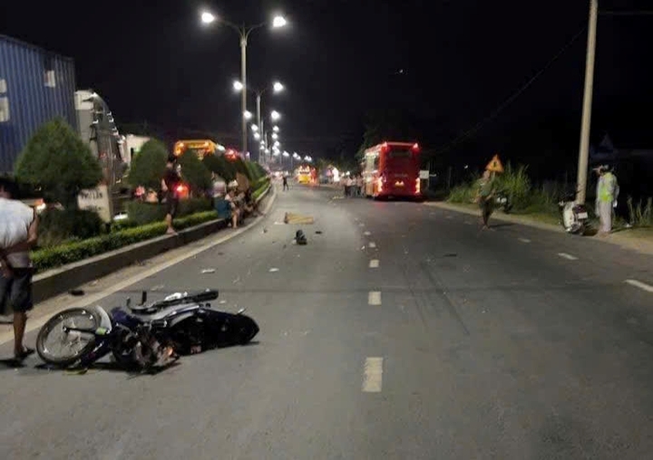 Hiện trường vụ tai nạn.