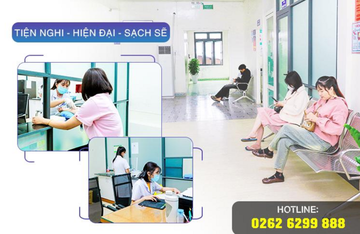 Trang thiết bị hiện đại, môi trường phòng khám sạch sẽ.