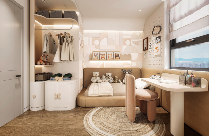 Ba phòng ngủ đều có khả năng tiếp cận ánh sáng và gió tự nhiên, mang lại nguồn năng lượng tích cực cho cả gia đình.