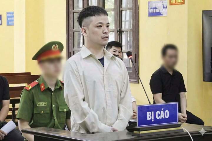 Lê Việt Hùng tại phiên tòa.