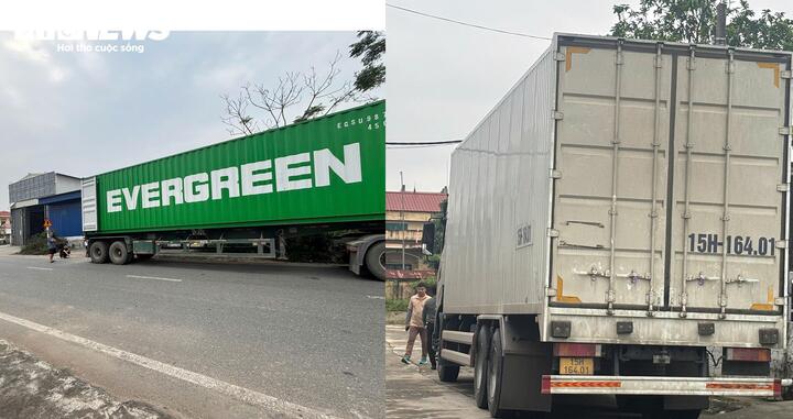 Những chuyến xe container, xe tải hạng nặng vẫn tấp nập ra vào xưởng sản xuất.