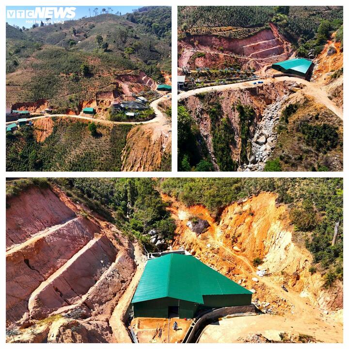 Đồi núi bị cắt xẻ, đào bới, xây dựng tràn lan. Nhìn từ trên cao, những vết nứt, trượt xuất hiện chi chít khắp nơi.