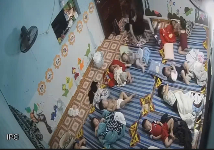 Tạm đình chỉ hoạt động của cơ sở mầm non. (Ảnh cắt từ clip)