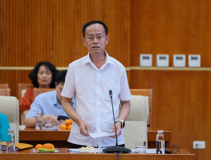 Ông Lưu Đức Huy, Phó Cục trưởng Cục Quản lý, giám sát chính sách thuế, phí và lệ phí (Bộ Tài chính) giải đáp về Dự thảo Nghị định quy định chi tiết Luật Thuế thu nhập cá nhân (Ảnh: VGP).