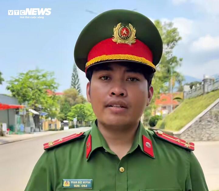 Thượng uý Phạm Đức Huỳnh. (Ảnh cắt từ clip)