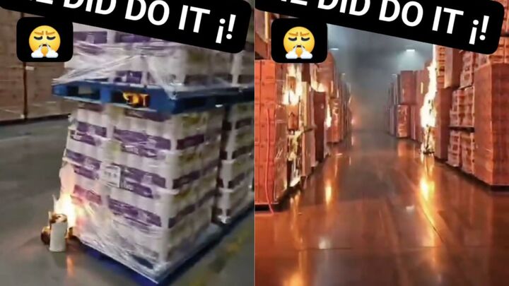 Abdulkarim ghi hình quá trình phóng hỏa của mình rồi đăng lên mạng xã hội.