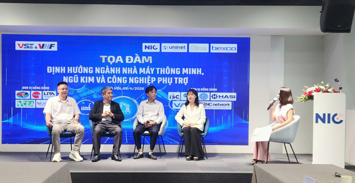 Các chuyên gia và doanh nghiệp cùng thảo luận tại tọa đàm mở ra định hướng phát triển và kết nối nguồn lực cho công nghiệp Việt Nam. (Nguồn: NIC)