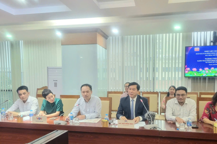 Đoàn VOV phát biểu.