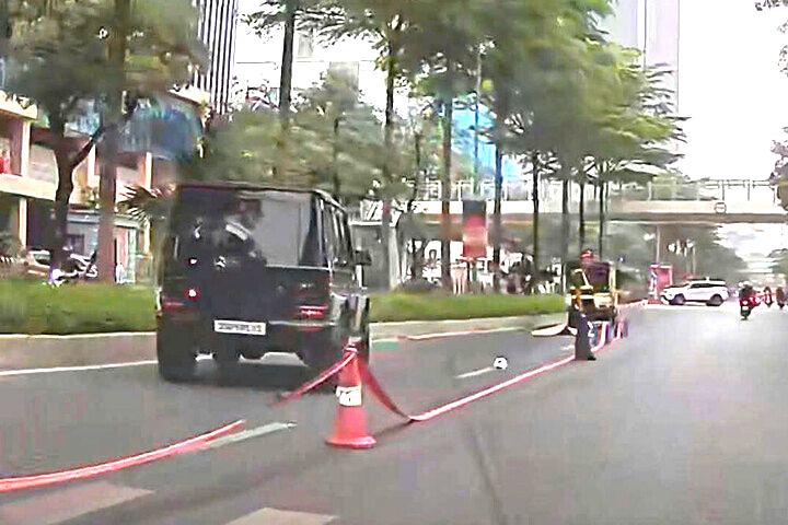 Hiện trường vụ tai nạn.