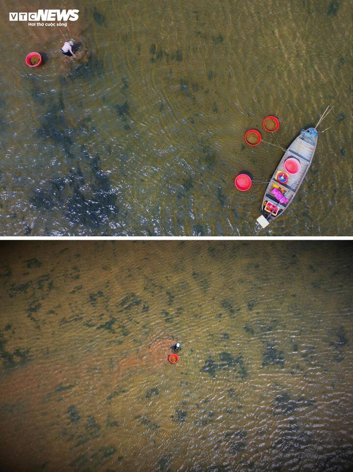 Thu nhập trên là con số không cao đối với những hộ dân làm nghề cào ốc ven sông Lại Giang nhưng chính vì cái "lộc trời" ấy, họ sẵn sàng đánh đổi sức khỏe, phơi mình dưới nắng gắt và ngâm mình dưới nước sâu.