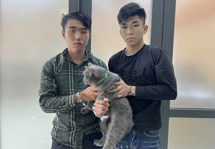 Nguyễn Hoài Thanh và Nguyễn Hữu Đạt bị bắt vì trộm vật nuôi của người dân. (Ảnh: Công an cung cấp)