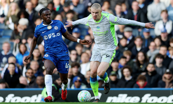 Haaland không ghi bàn nhưng Man City vẫn thắng đậm Chelsea. (Ảnh: Reuters)