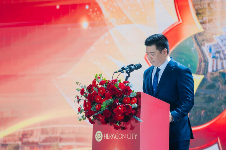 Đại diện MBLand phát biểu tại sự kiện Lễ ra quân dự án Heragon City.