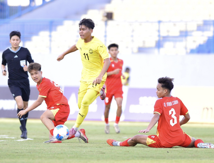 U17 Việt Nam 4-0 U17 Malaysia. (Nguồn: Liên đoàn Bóng đá Malaysia)