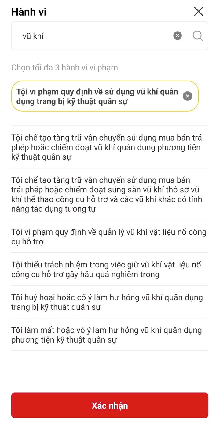 Cách phản ánh vi phạm quản lý, sử dụng vũ khí trên ứng dụng VNeID - 6