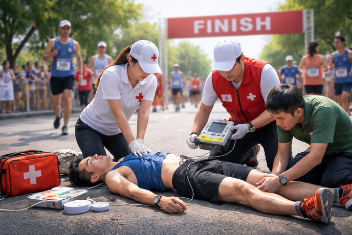 Chạy bộ trong thời tiết nắng nóng đối diện với các biến cố tim mạch (Ảnh minh họa)