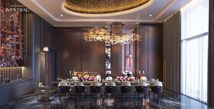 Trung tâm khách tiết sang trọng ghi dấu những sự kiện quan trọng của cả gia đình.