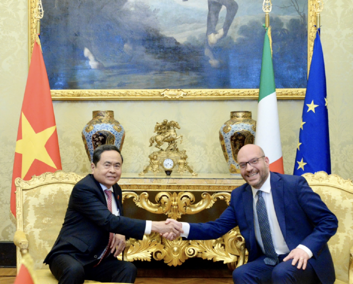 Chủ tịch Quốc hội Trần Thanh Mẫn hội đàm Chủ tịch Hạ viện Italia Lorenzo Fontana.