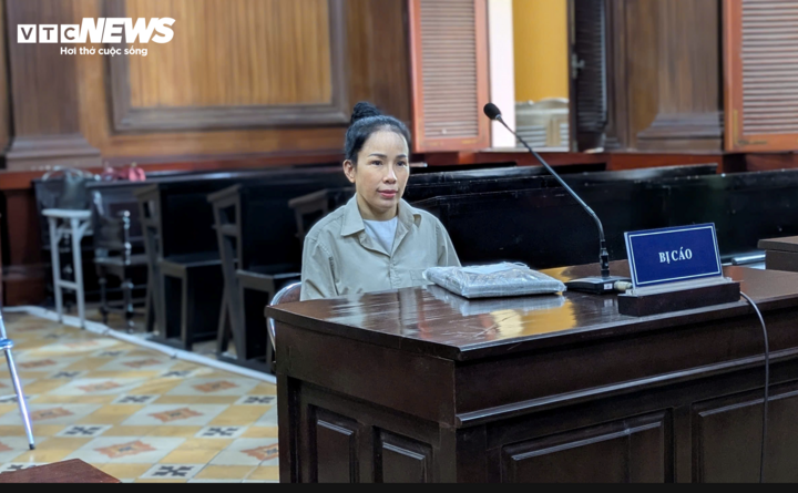 Bị cáo Đinh Thị Lan tại phiên toà.