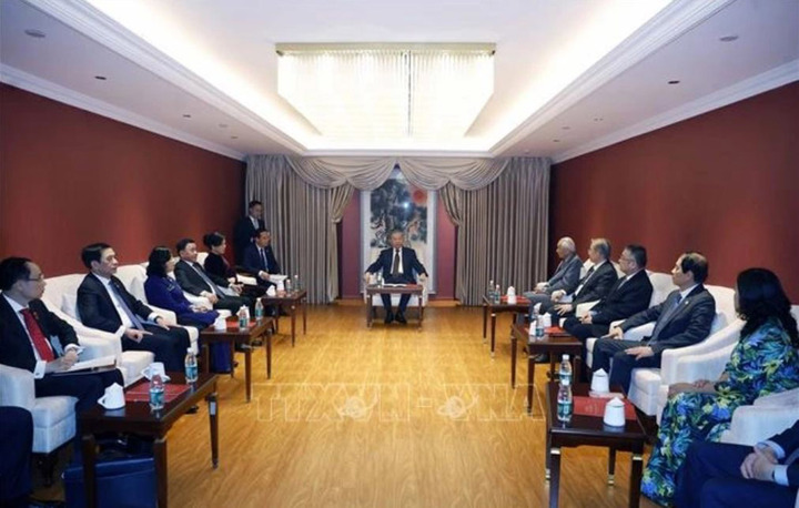 Toàn cảnh buổi gặp mặt. (Ảnh: Thống Nhất/TTXVN)