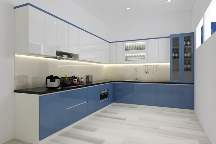 Tủ bếp nhựa khó sửa chữa nếu hư hỏng. (Ảnh: Nhuyhome)