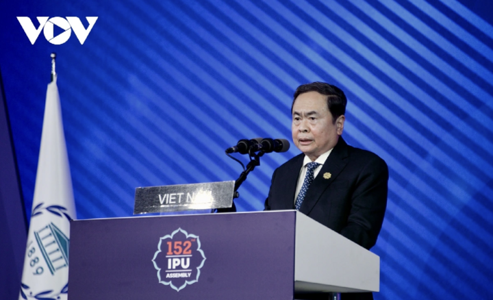 Chủ tịch Quốc hội Trần Thanh Mẫn phát biểu tại Phiên Thảo luận chung của Đại hội đồng Liên minh Nghị viện Thế giới lần thứ 152 (IPU-152).
