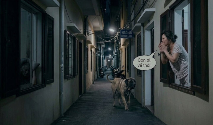 Cứ nhè đêm khuya, mọi người bắt đầu vào giấc thì tiếng hàng xóm gọi chó lại vang lên trong ngõ vắng: "Con ơi về thôi, đi vệ sinh mà lâu thế à?". (Ảnh minh họa: AI)