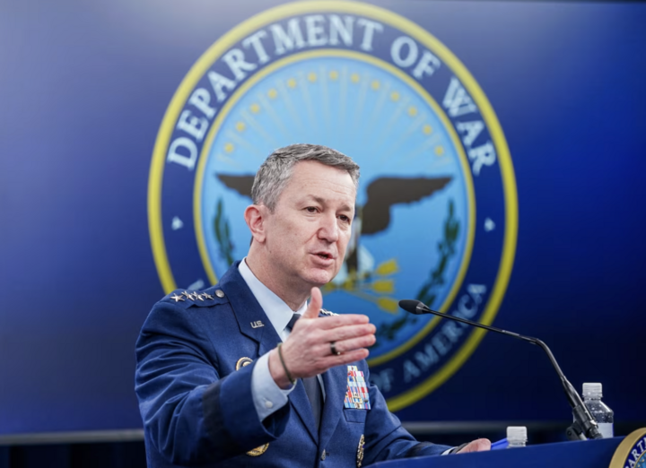 Chủ tịch Hội đồng Tham mưu trưởng Liên quân Mỹ, Tướng Dan Caine. (Ảnh: Reuters)