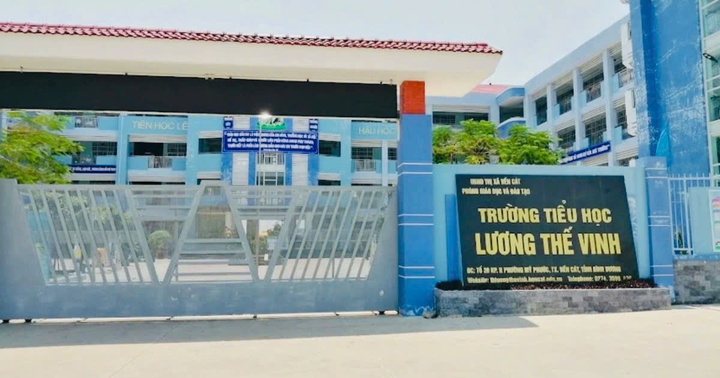 Trường Tiểu học Lương Thế Vinh, nơi xảy ra sự việc giáo viên dùng kim tiêm phạt học sinh. (Ảnh: Trường Tiểu học Lương Thế Vinh)