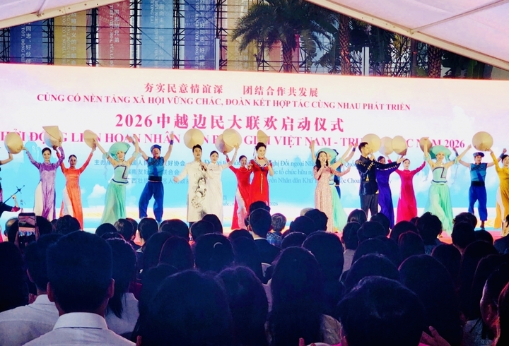 Các tiết mục văn nghệ tại Lễ khởi động Liên hoan nhân dân biên giới Việt Nam - Trung Quốc năm 2026.