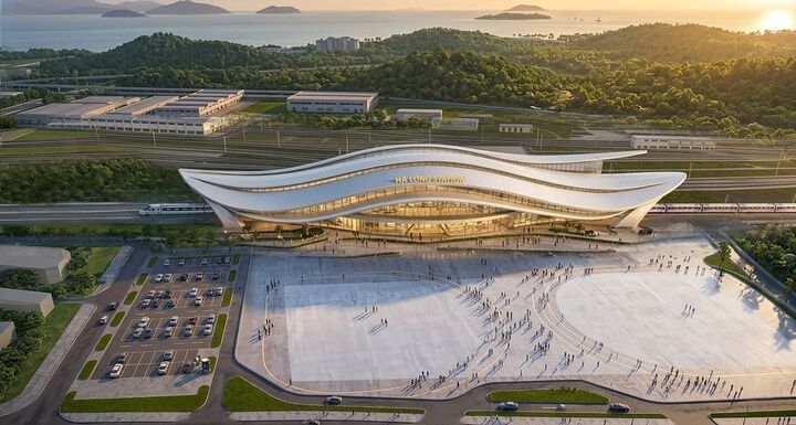 Với ga Hạ Long Station ngay kế bên, cư dân và du khách tại khu châu Mỹ chỉ mất 23 phút để kết nối với Hà Nội.