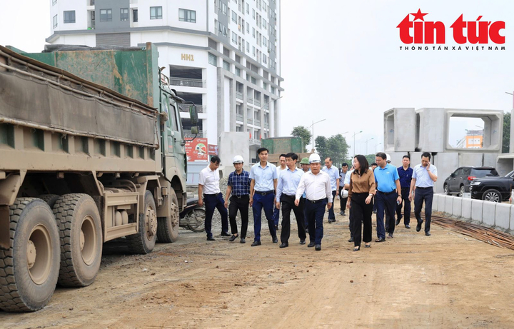 Dự án đường 70 đang được thi công có tổng chiều dài gần 5 km.