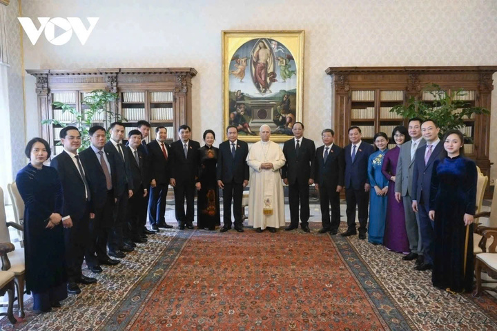 Chủ tịch Quốc hội Trần Thanh Mẫn hội kiến Giáo hoàng tòa thánh Vatican LEO XIV.