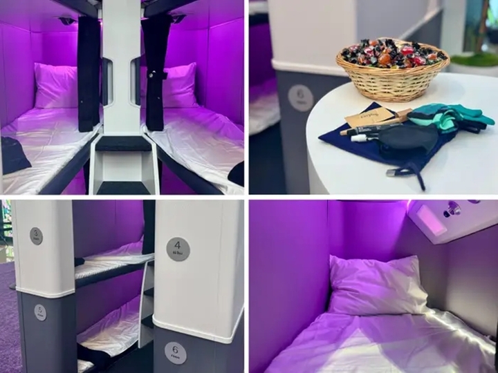 Chiếc giường dài khoảng 1,9 m, rộng khoảng 60 cm ở phần vai và khoảng 40 cm ở phần chân. (Ảnh: Taylor Rains/Business Insider)