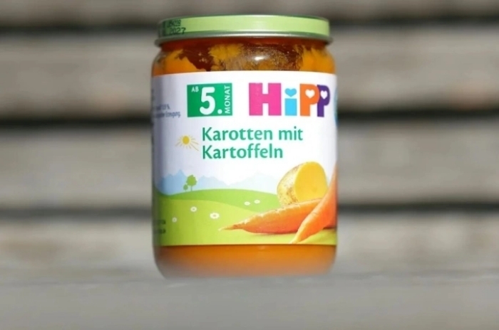 Thuốc diệt chuột được phát hiện trong một mẫu thử của sản phẩm ăn dặm vị cà rốt và khoai tây loại 190 gram. (Ảnh: Tobias Steinmaurer/APA/dpa)