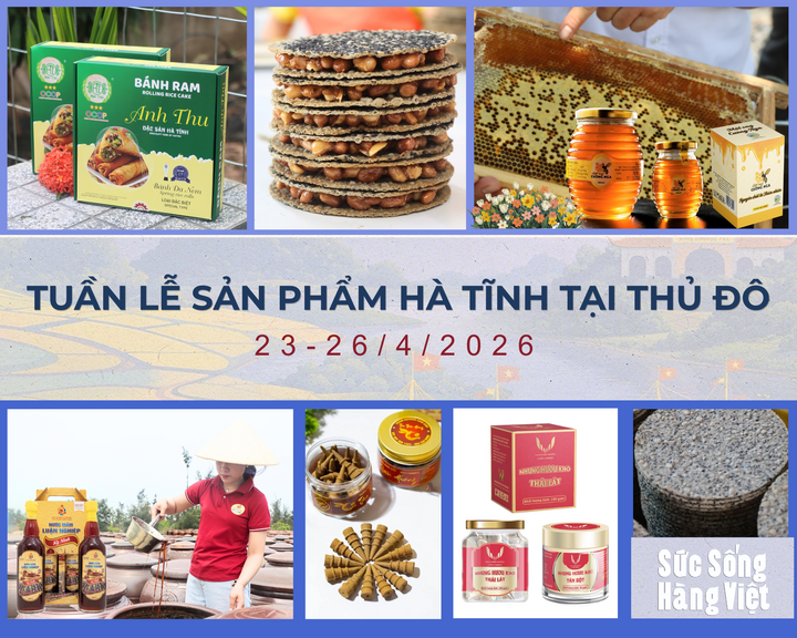 Nhiều đặc sản Hà Tĩnh được giới thiệu tới người tiêu dùng.