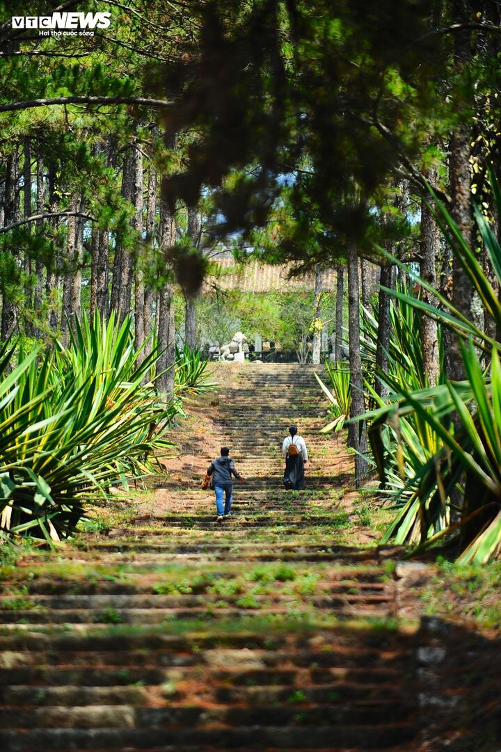 Để có thể lên được lăng Nguyễn Hữu Hào, bạn sẽ phải vượt qua con đường độc đạo với 158 bậc thang có tên gọi là Nhất chính đạo. Con đường được xây dựng thẳng tắp từ khu vực cổng chính với độ dốc vừa phải, bảo đảm mọi người có thể đi qua một cách dễ dàng trước khi viếng thăm khu lăng tẩm chính. Xung quanh được bao phủ bởi rừng thông xanh mát quanh năm.