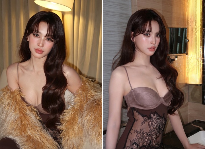 Có lợi thế về sắc vóc cùng khuôn mặt đẹp, nàng hậu cũng theo đuổi gu thời trang trưởng thành, gợi cảm hơn.