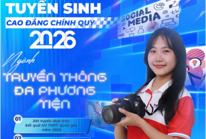Trường Cao đẳng Phát thanh – Truyền hình II tuyển 850 chỉ tiêu năm 2026. (Ảnh: VOV Edu)