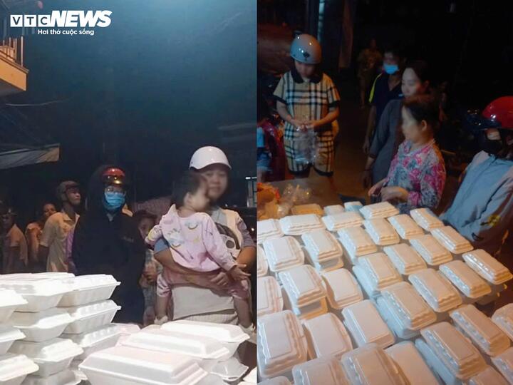 Những suất cơm miễn phí phục vụ cho người lao động nghèo ở TP.HCM giữa đêm.