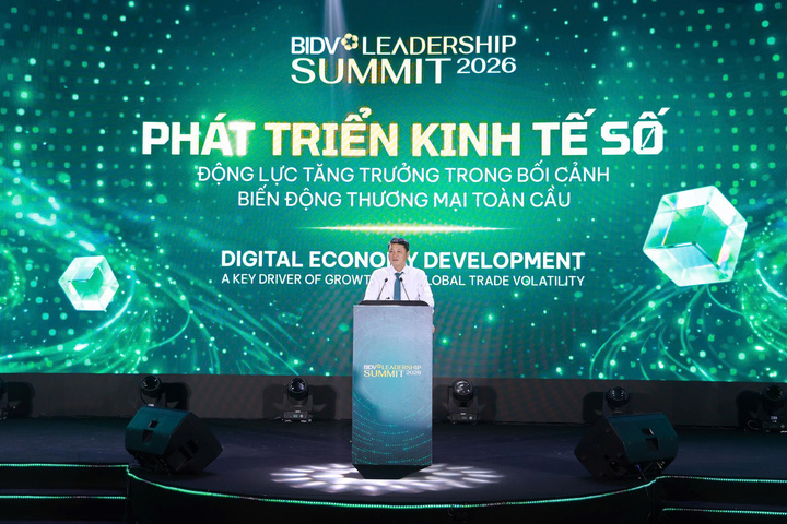 Ông Lê Ngọc Lâm, Tổng giám đốc BIDV, phát biểu tại sự kiện.