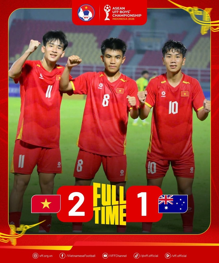 U17 Việt Nam xuất sắc đánh bại U17 Australia.