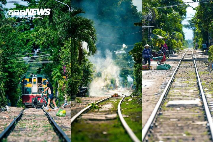 Không rào chắn, không tín hiệu cảnh báo, không người cảnh giới, người dân vẫn bất chấp hoạt động sinh hoạt bên mép đường sắt, khi muốn băng qua ray đều phải tự quan sát thủ công.
