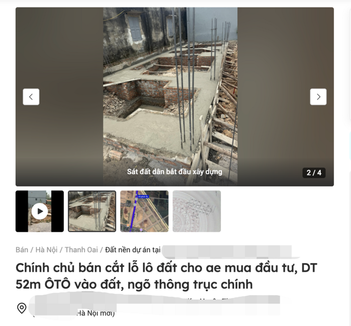 Không chỉ nhà mà nhiều lô đất nền cũng đang được rao bán cắt lỗ.