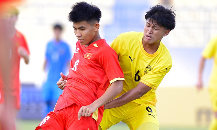 U17 Việt Nam thắng U17 Malaysia 4-0 ở vòng bảng. (Ảnh: FAM)