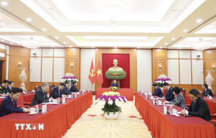 Tổng Bí thư, Chủ tịch nước Tô Lâm điện đàm với Thủ tướng Australia Anthony Albanese. (Ảnh: Thống Nhất/TTXVN)