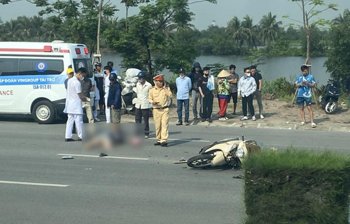 Hiện trường vụ tai nạn khiến 2 người tử vong.