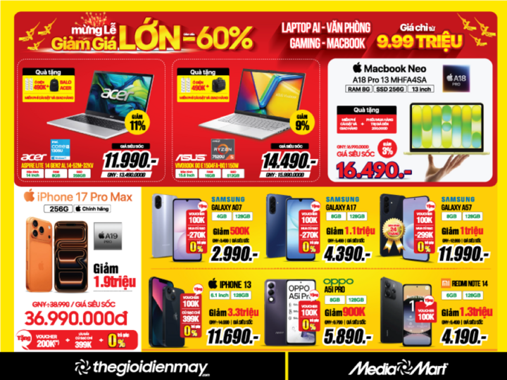 Siêu thị điện máy giảm sâu đến 60% kích cầu mua sắm dịp nghỉ lễ 30/4 và 1/5 - 6